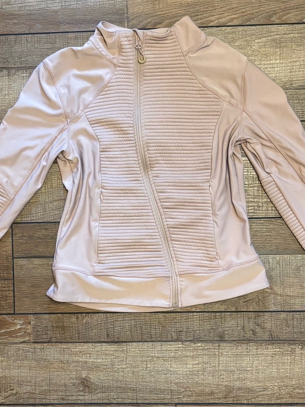 Women's Light Pink Zip-Front Athletic Mondetta Jacket size small